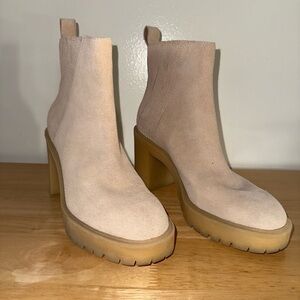 CeliaB Cream Heeled Boots